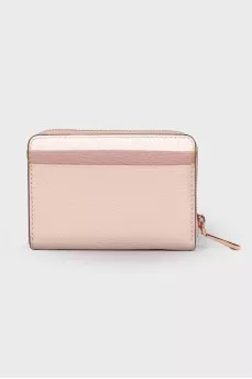 Pink leather wallet