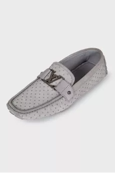 Men's gray suede shoes