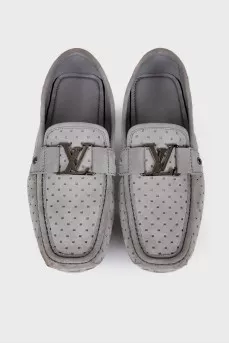 Men's gray suede shoes