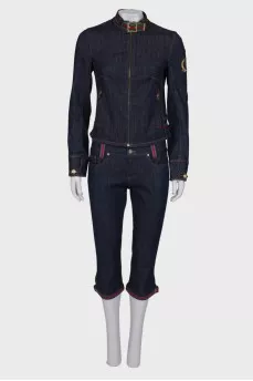 Denim suit: jacket and capris