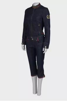 Denim suit: jacket and capris