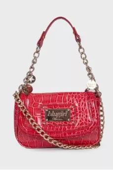 Animal embossed leather bag
