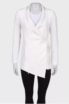 White blazer with ties