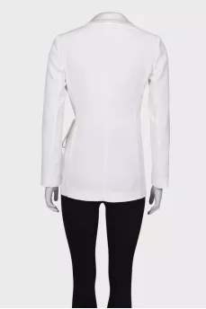 White blazer with ties