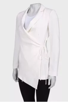 White blazer with ties