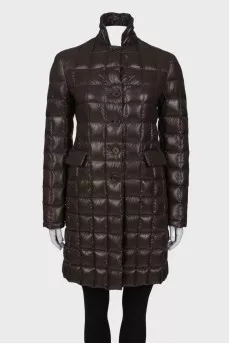 Quilted dark green coat