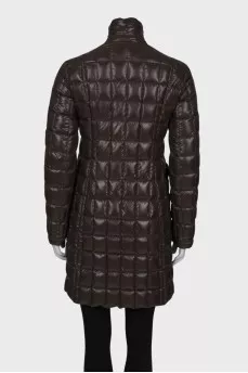 Quilted dark green coat