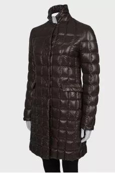 Quilted dark green coat