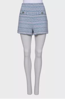 Tweed blue shorts