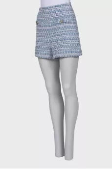 Tweed blue shorts