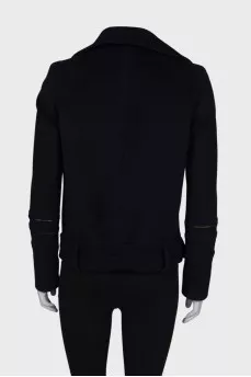 Coat with gold hardware