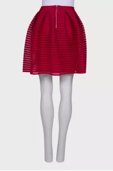 Openwork red skirt