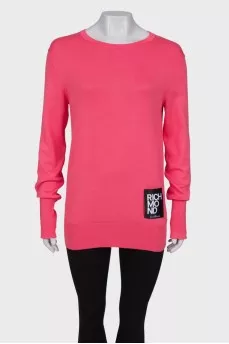 Pink sweater with patches