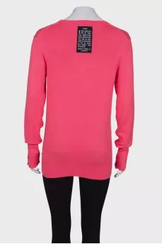 Pink sweater with patches