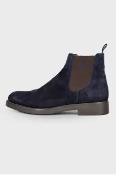 Men's suede blue chelsea