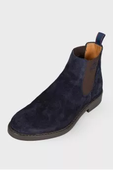 Men's suede blue chelsea