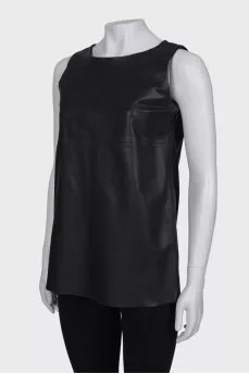 Long leather top