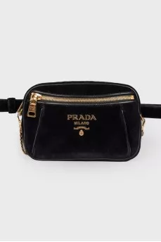 Textile belt bag with double strap