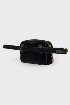 Textile belt bag with double strap