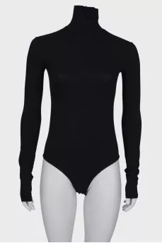 Black high neck bodysuit