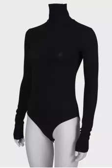 Black high neck bodysuit