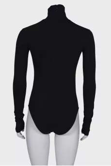 Black high neck bodysuit