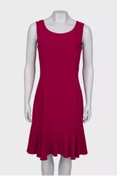 Pink dress with ruffles at the bottom