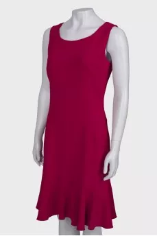 Pink dress with ruffles at the bottom
