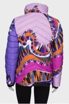 Combined color padded jacket