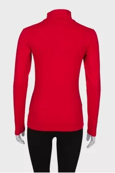 Red sweater with rhinestones on the front