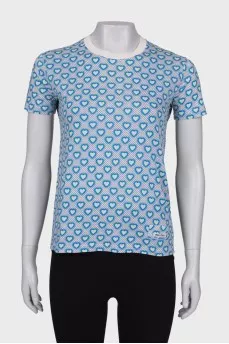 T-shirt with mixed color print