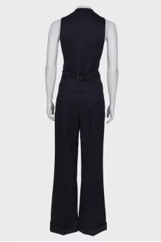 Wool navy classic jumpsuit