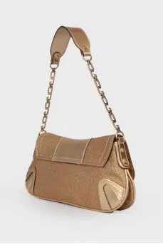 Gold textile bag