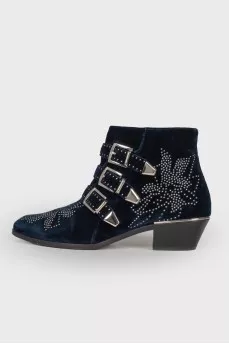 Susanna navy blue ankle boots