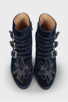 Susanna navy blue ankle boots