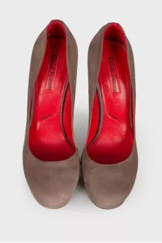 Graphite heeled shoes