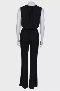 Black jumpsuit with belt