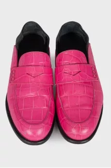 Pink leather shoes