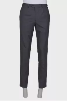 Men's wool dress trousers