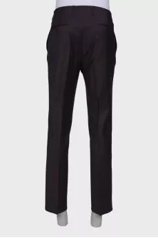 Men's classic dark brown trousers