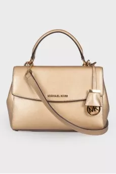 Golden leather bag
