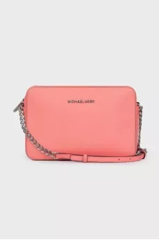 Pink leather bag