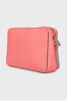 Pink leather bag