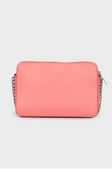 Pink leather bag