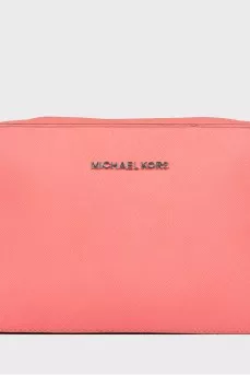 Pink leather bag