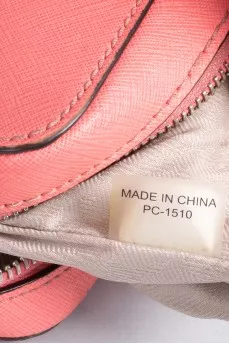 Pink leather bag