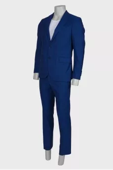 Men's classic blue suit