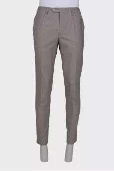Men's classic gray trousers