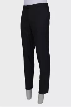 Wool classic trousers for men