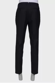 Wool classic trousers for men